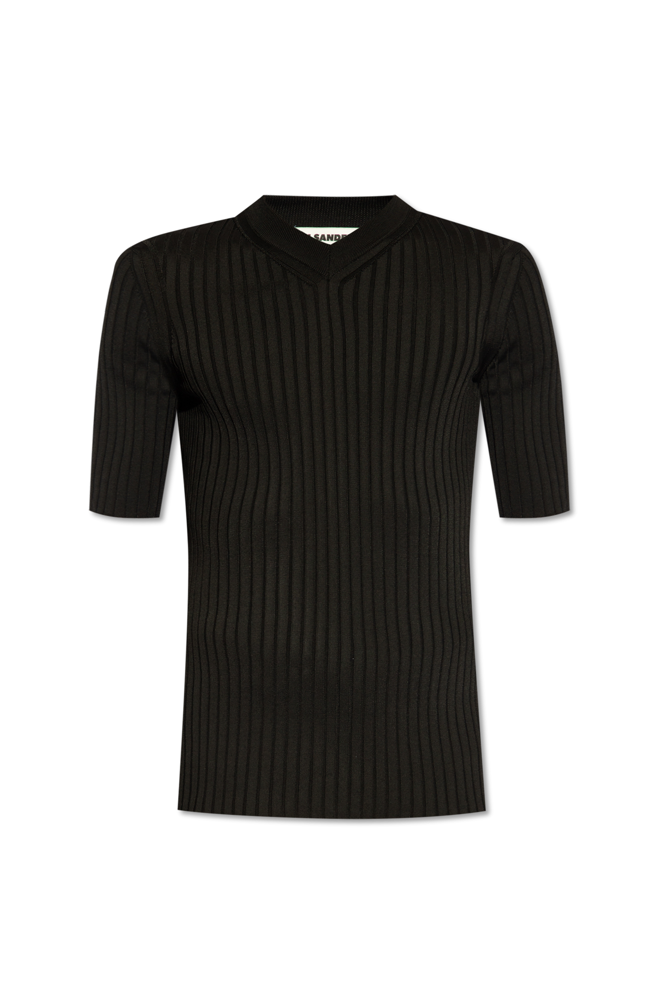Tシャツ・カットソー Jil Sander Black T-Shirt With Ribbed Neckline Black Ribbed T-shirt JIL SANDER - Vitkac AS